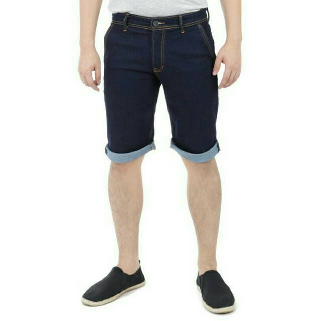 Celana jeans pendek pria jeans garment streeth