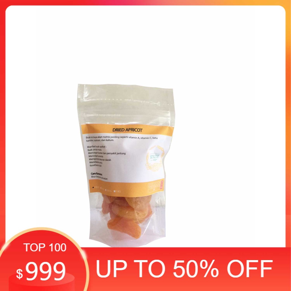 

Terlaris Dried Apricot (Aprikot Kering) 100 gr