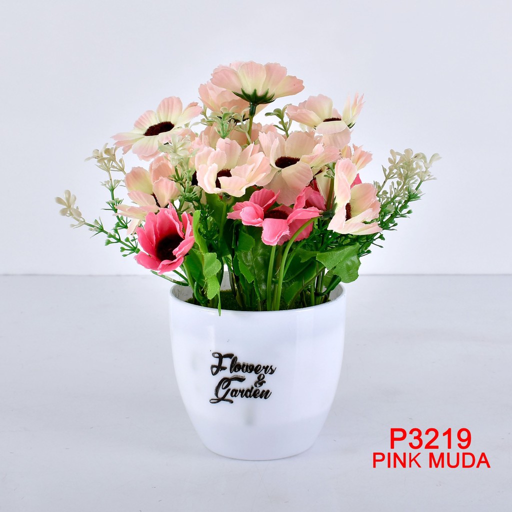 COD/ TL88 TANAMAN BUNGA HIAS POT TANAMAN HIAS DEKORASI RUMAH DAN BUNGA PLASTIK P3219-8