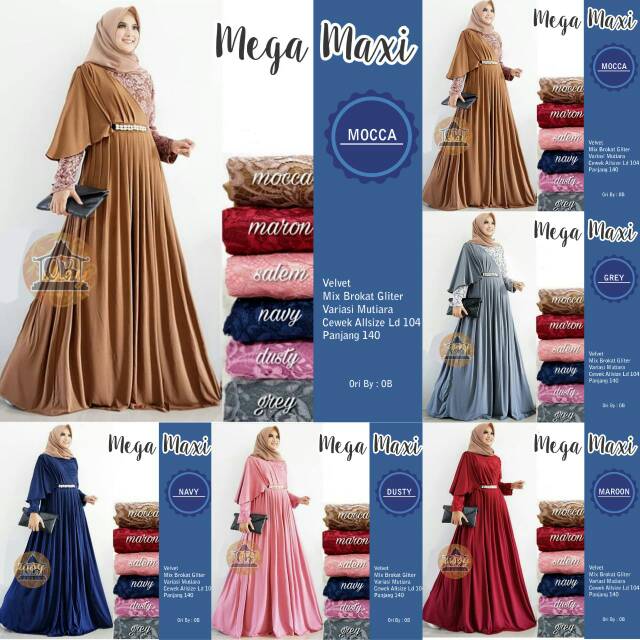 Gamis Brokat Kombinasi Velvet Kualitas Premium Gamis Syari Fashion Terbaru Shopee Indonesia