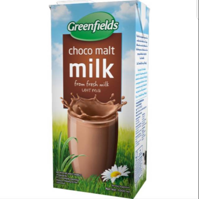 

Susu UHT Greenfields Choco Malt/Cokelat/Coklat 1 liter/1 lt/1000 ml