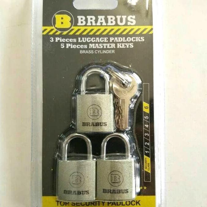 gembok kecil - MASTER KEY- BRABUS - 3 gembok 1 kunci