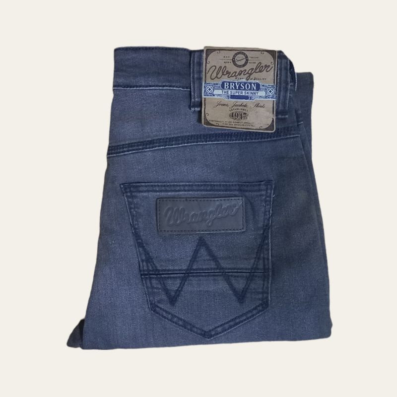 Celana Jeans Wrangler Bryson Grey Coolmax Original