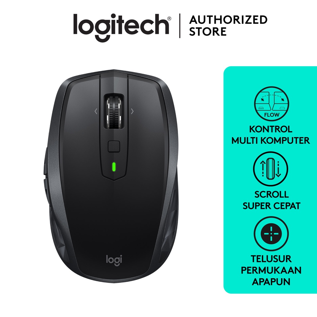 Logitech MX Anywhere 2S Mouse Wireless, Bluetooth, Rechargeable, Portable &amp; Multi-devices for Power User Windows, Mac, Chrome OS, Android &amp; iOS