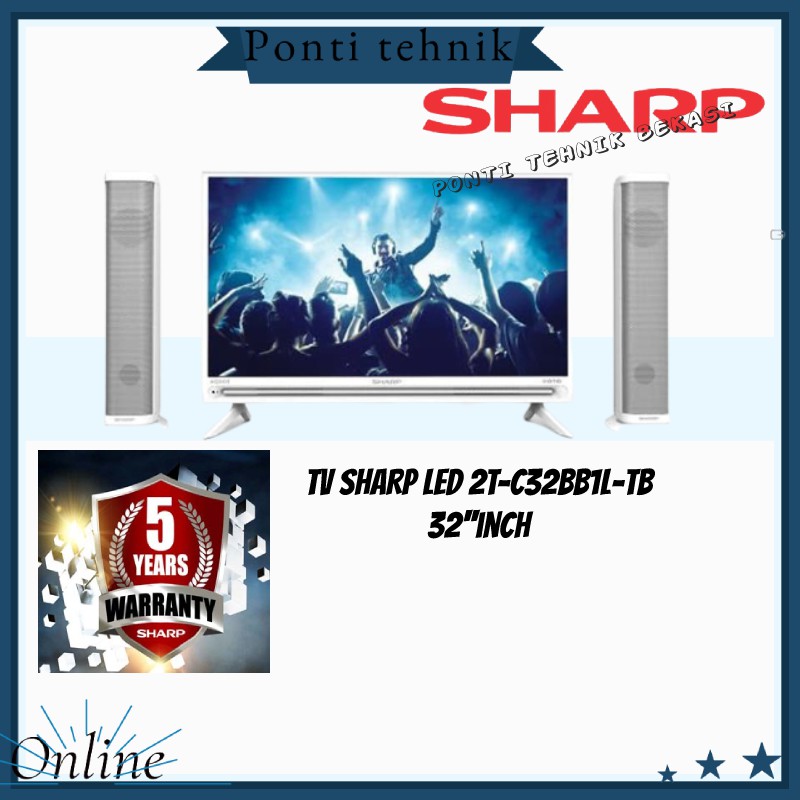 TV LED SHARP TOWER 2T-C32BB1L-TB WHITE 32''INCH