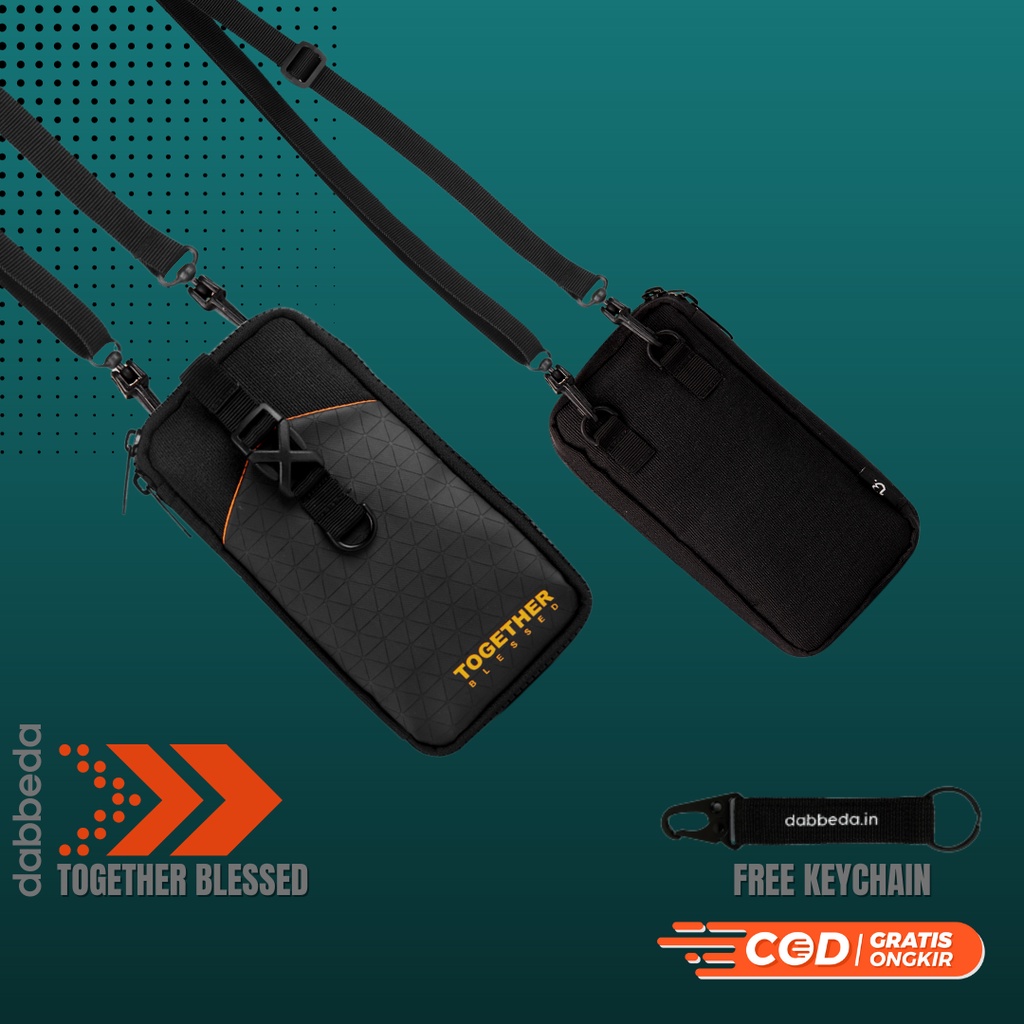 Tas Dompet Gantung Leher HP Kartu Pria Wanita Hanging Wallet Sako