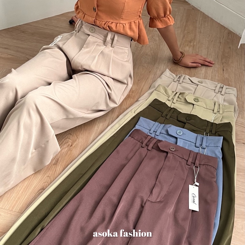 ASOKA GAIA PANTS 775 - Celana Trouser Loose Pants - Celana Wanita