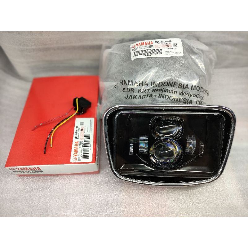 Lampu depan Daymaker Oval Rx King || Batok+Ring Original Yamaha Free Socket H4/HS1-7