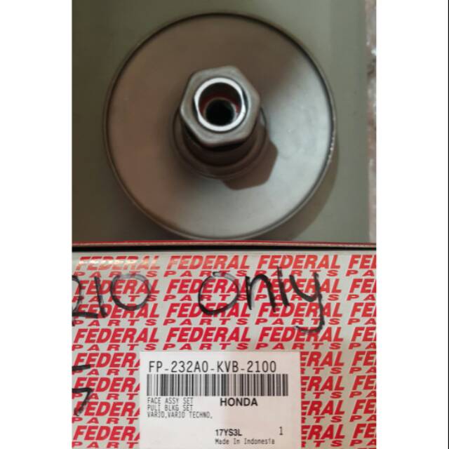 Face Set Driven Pulley Pully Set Pully Assy Federal Vario Vario Techno KVB FP 232A0 KVB 2100