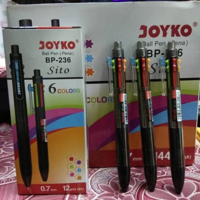 

Pulpen warna pulpen 6 warna sito joyko LUSIN