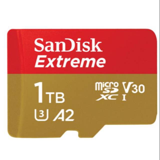Kartu memori sandisk extreme microSD 1TB A2 160MBs microsdxc