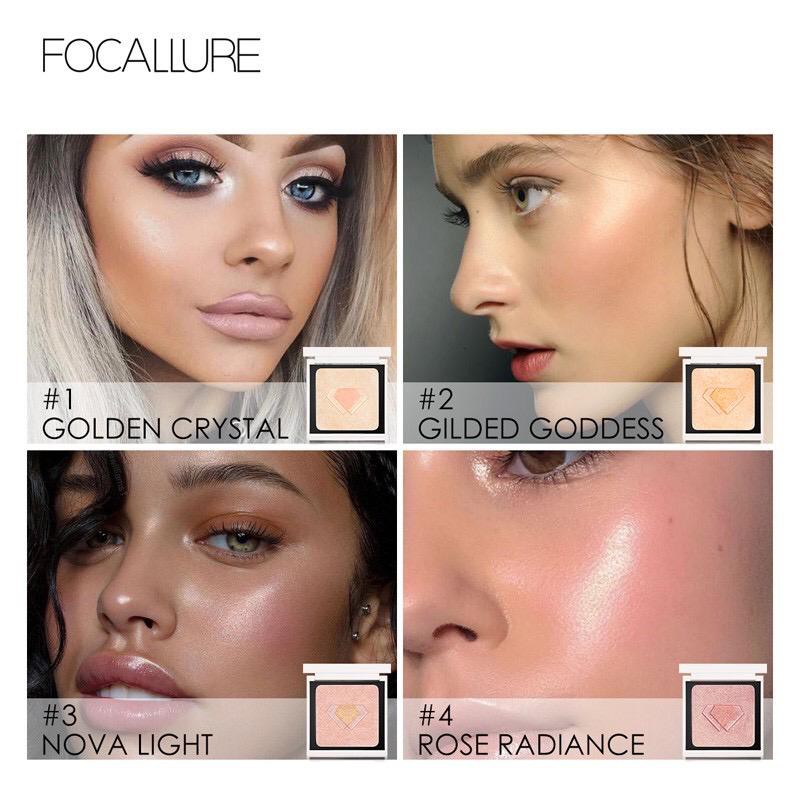 Official Distributor Focallure Diamond Glow Highlighter Powder Glitter FA81 Highlighter Diamond