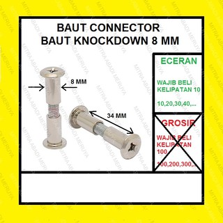 Jual Baut Connecting 8mm Connector Knockdown Knock Down Furniture ...