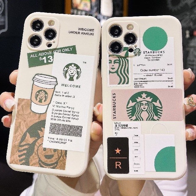 SOFTCASE MOTIF STARBUCKS CUSTOM CASING CASE HP IPHONE SAMSUNG OPPO VIVO XIAOMI REALME