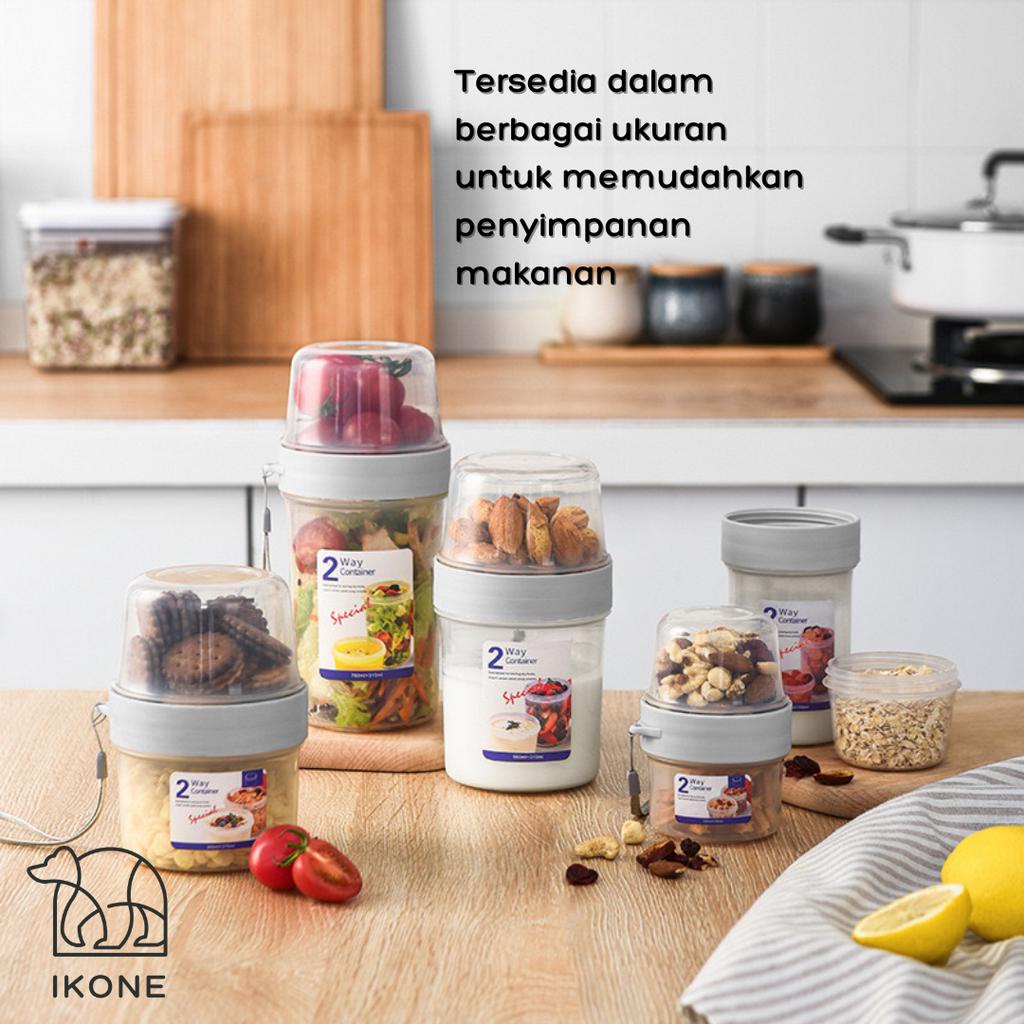 【IKONE】DUWO Tempat Penyimpanan Makanan Kedap Udara Botol Portable Container Bottle Model 2 Tingkat 150ml/330ml 310ml/560ml