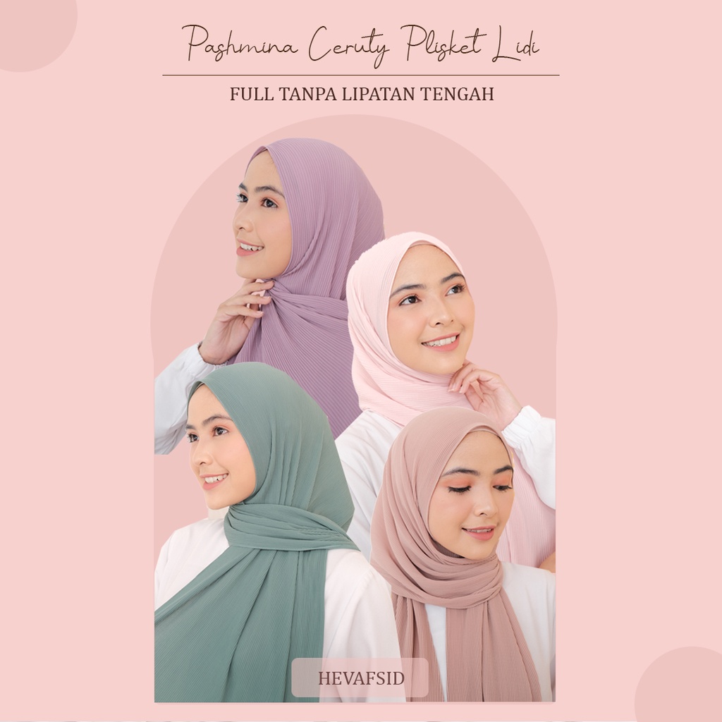 Pashmina Ceruty Plisket / Pashmina Ceruty Lidi