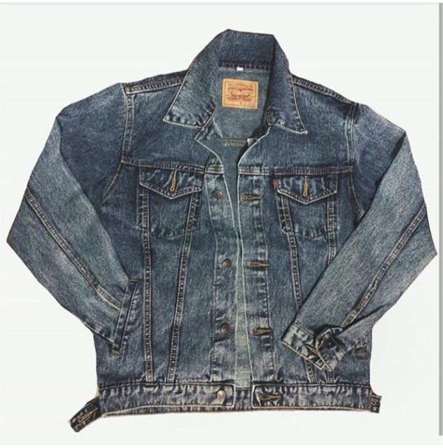 Jaket jeans oversize sandwash