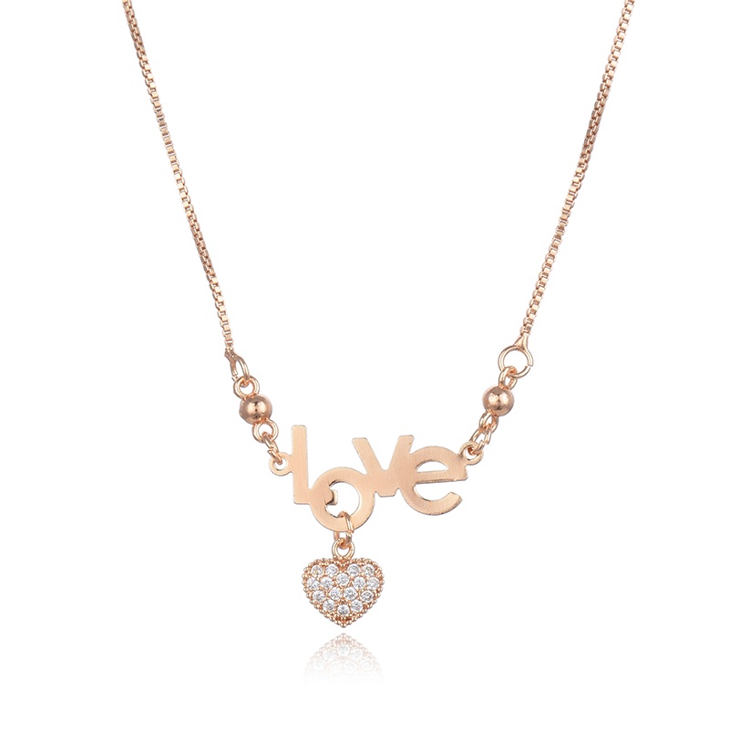 Hyl Jewelry Kalung Titaniun Wanita Permata Perhiasan aksesoris perak Lapis Alloy Emas Muda Love Karat Silver Asli Panjang Muda Dan Anti Luntur-11