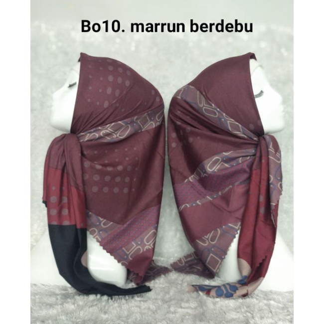 kerudung segi empat, pilih warna pilih motif-Bo10