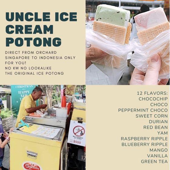 

New Es krim Singapore PREMIUM ES Potong 10-12 slices Hawker magnolia henokhs