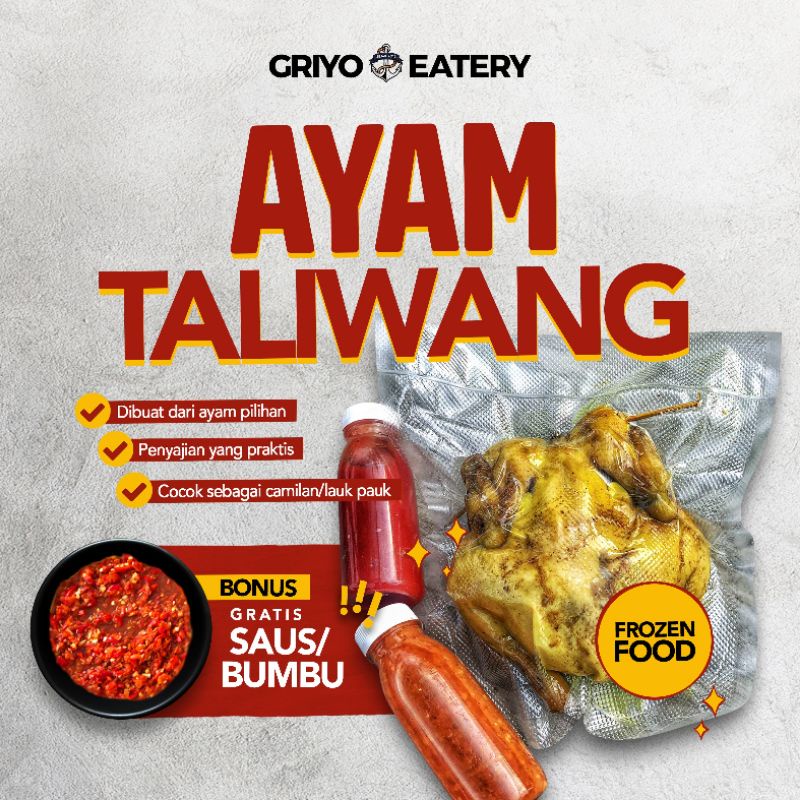 

AYAM TALIWANG UTUH Frozen Food Bonus Gratis Saus/Bumbu