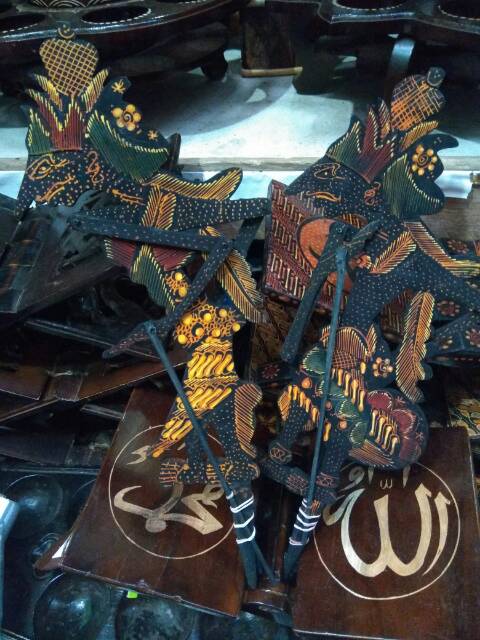 (BISA COD) WAYANG RAMA SHINTA BATIK UKURAN BESAR 50x15 cm - PAJANGAN DEKORASI RUMAH MURAH
