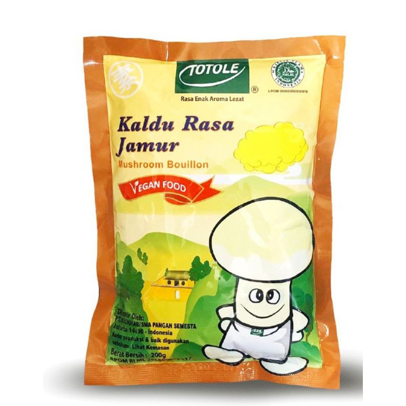

Penyedap Rasa Kaldu Jamur Totole Vegan 80 gram