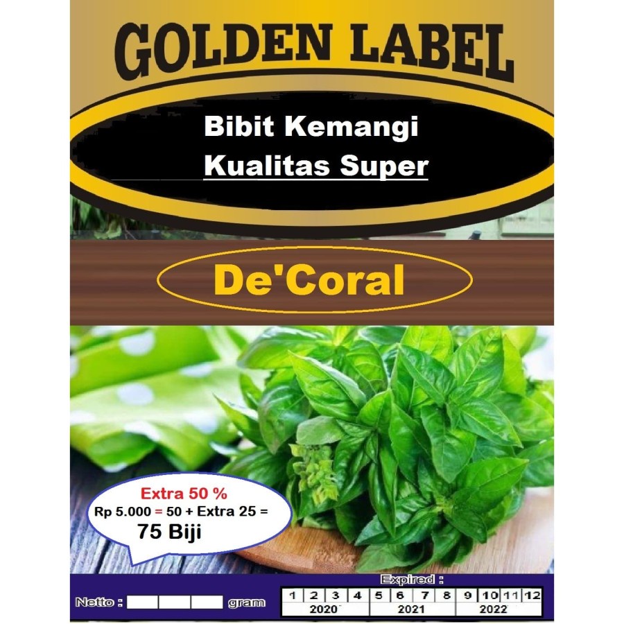 Bibit Kemangi Kualitas Super | Benih Kemangi | Biji Kemangi Super | Tanaman Kemani Super