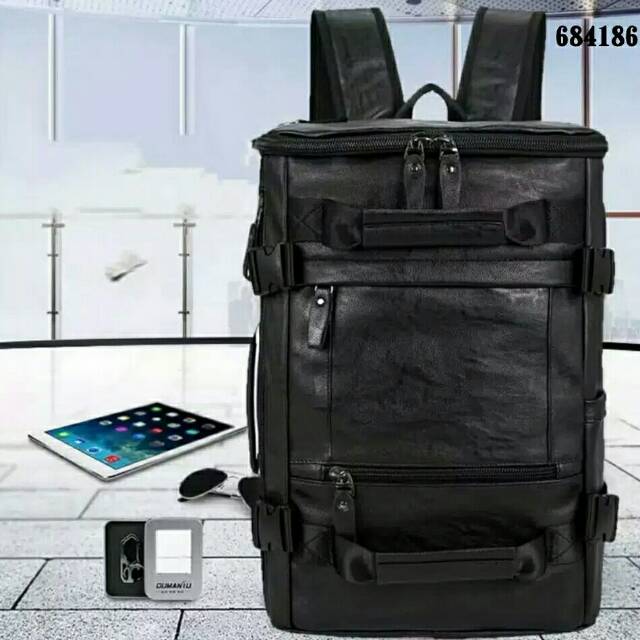 Tas Ransel Kulit XI Absolute Backpack Up to 15 inch - Tas Pria Tas Wanita Daypack - Tas Ransel Travel Bag Laptop