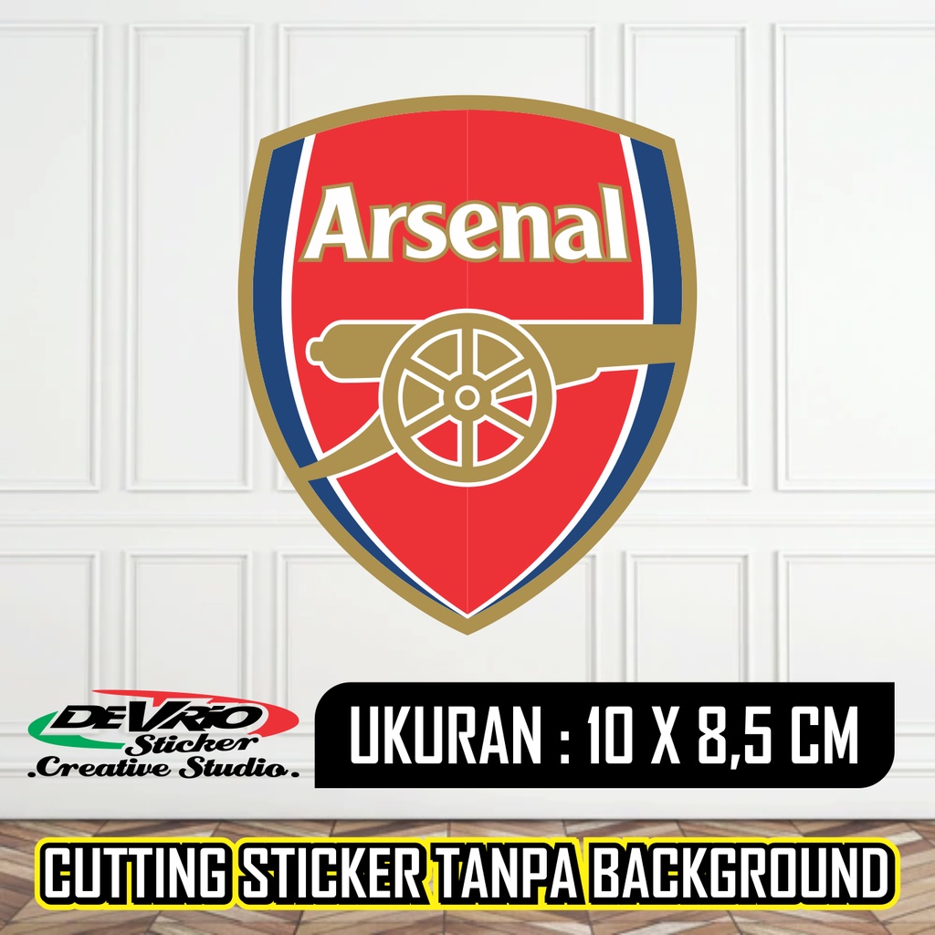 Stiker Club Bola Arsenal Sesuai Kaos Jersey Cutting Sticker Custom Timbul Motor Mobil Kaca Helm