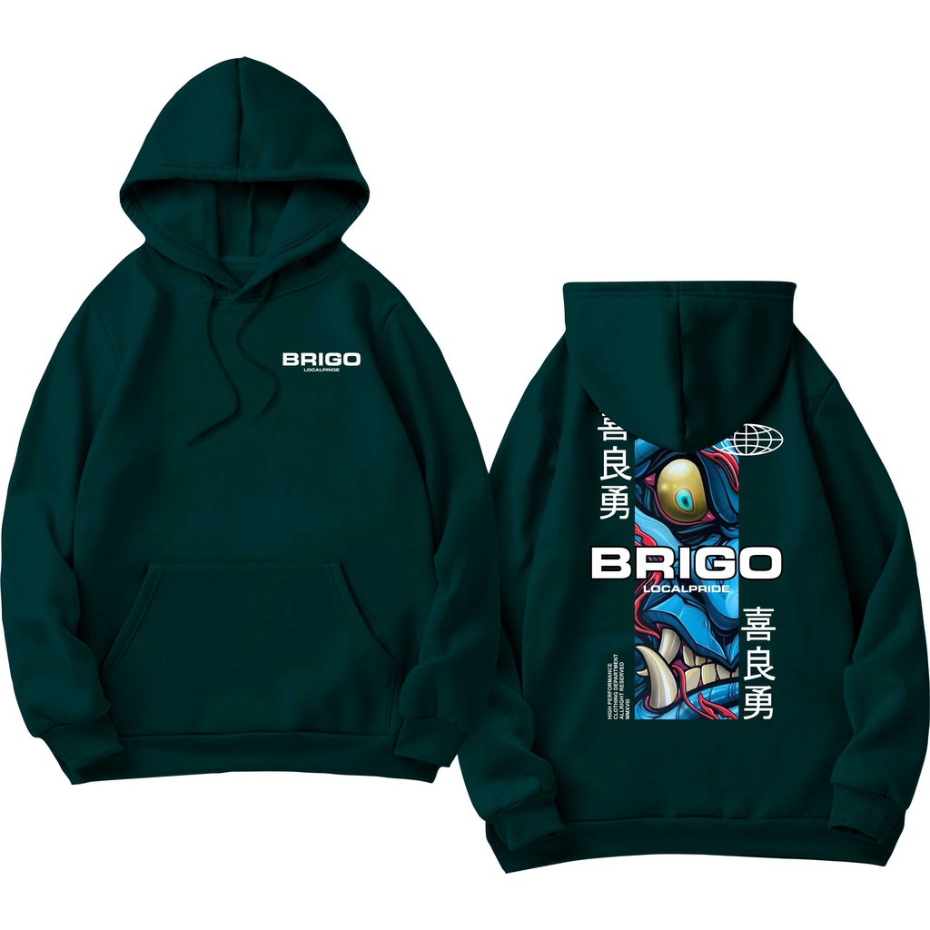 Sweater Hoodie BRIGO ONI Sablon DTF Fleece Cotton II BRIGO Jumper Hoodie ONI II M-XXL (Pria &amp; Wanita) Free stiker&amp;Gantungan Kunci