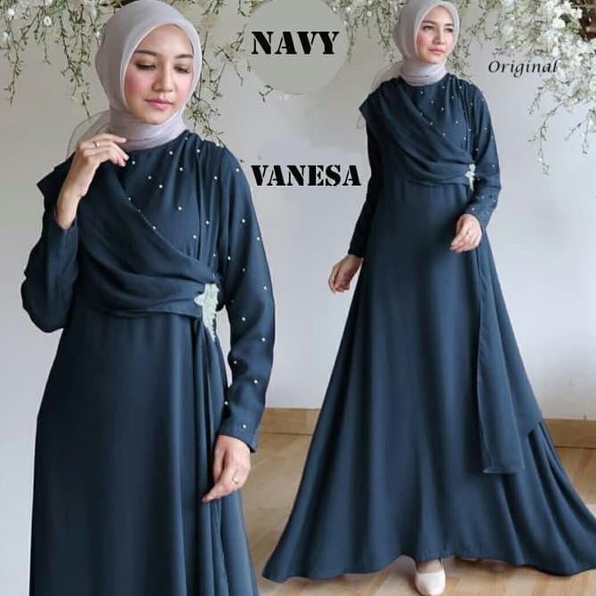 New Gaun Pesta Muslimah Gaun Kondangan Muslimah Gaun Pesta Syari HG001 Promo