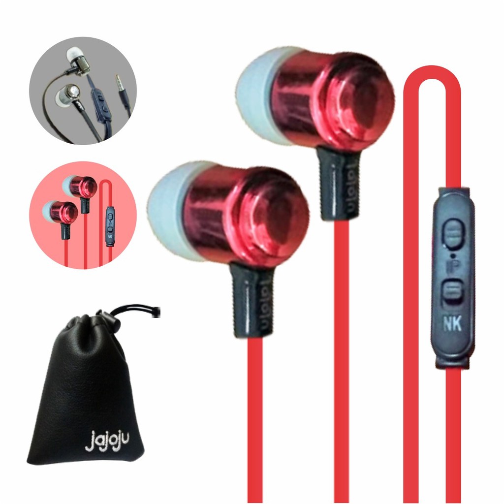 HEADSSET EARPHONE JAJOJU J3-60 FREE POUCH