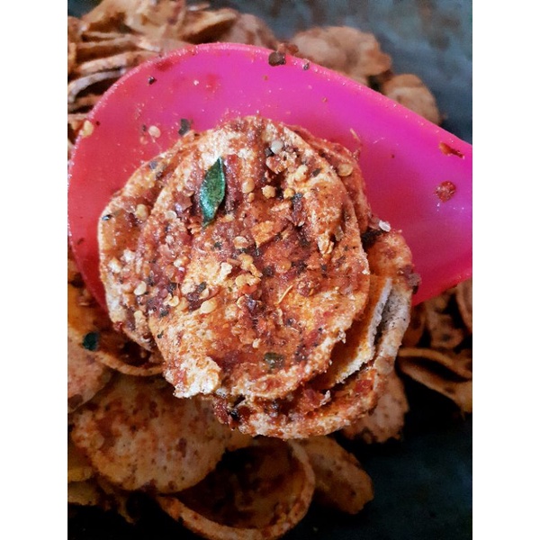 BASRENG KOIN/GEPENG  100 GR PEDAS CIKRUH DAUN JERUK /BASRENG PREMIUM-6
