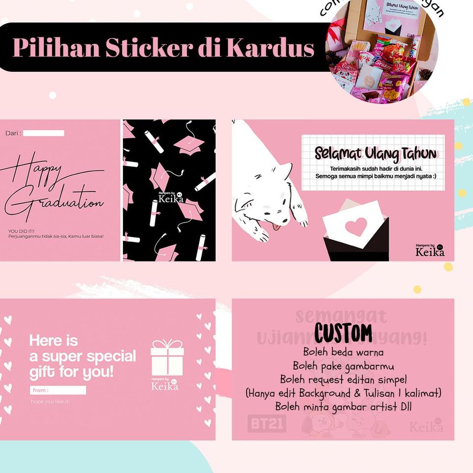 

ㅀZ Snack Box 2 | Hampers Gift Ultah Kado Cewek Cowok Warna Hitam Pink Merah Snackbox Parcel Ulang Tahun GREAT SALES 3477 ☁