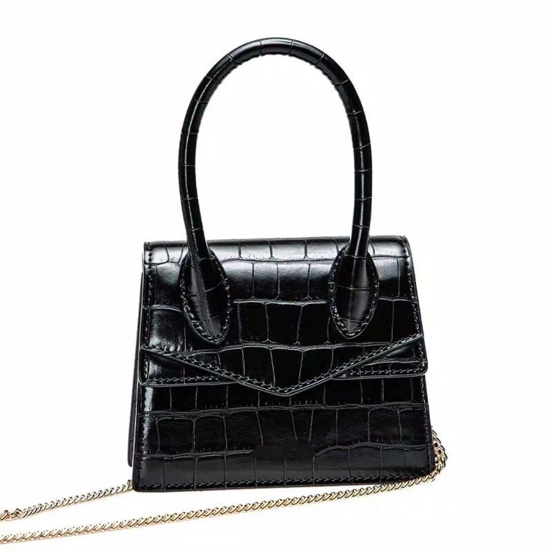 Mini Sling Bag Croco - Tas Selempang Tali Rantai Croco