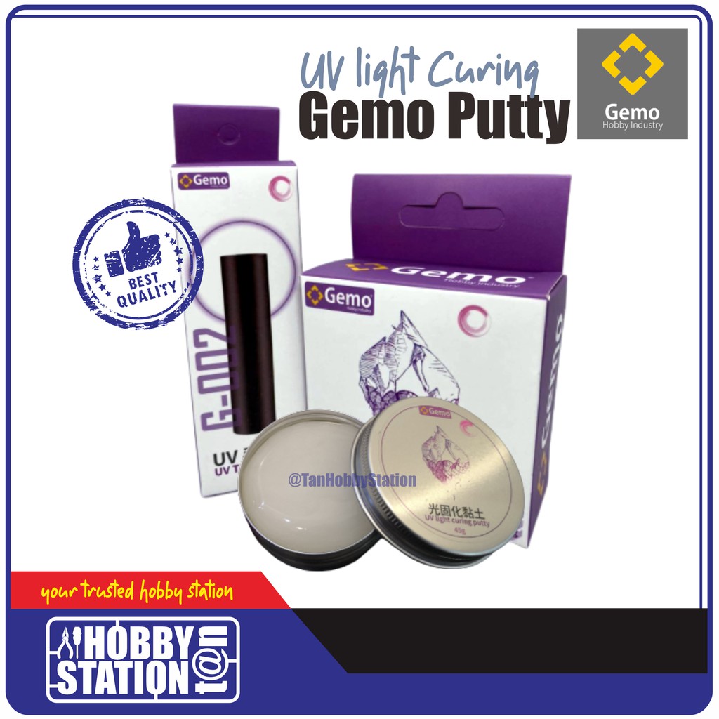 Gemo UV Light Curing Putty - Dempul Gundam Modelkit Repair