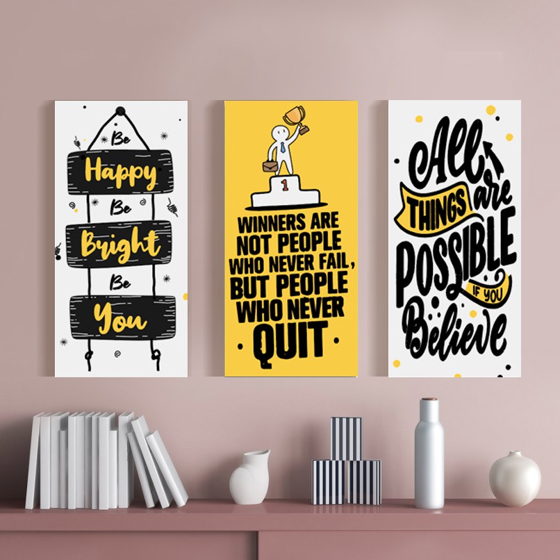 Pajangan Hiasan Dinding Quotes Poster Motivasi Dekorasi Cafe Wall Decor