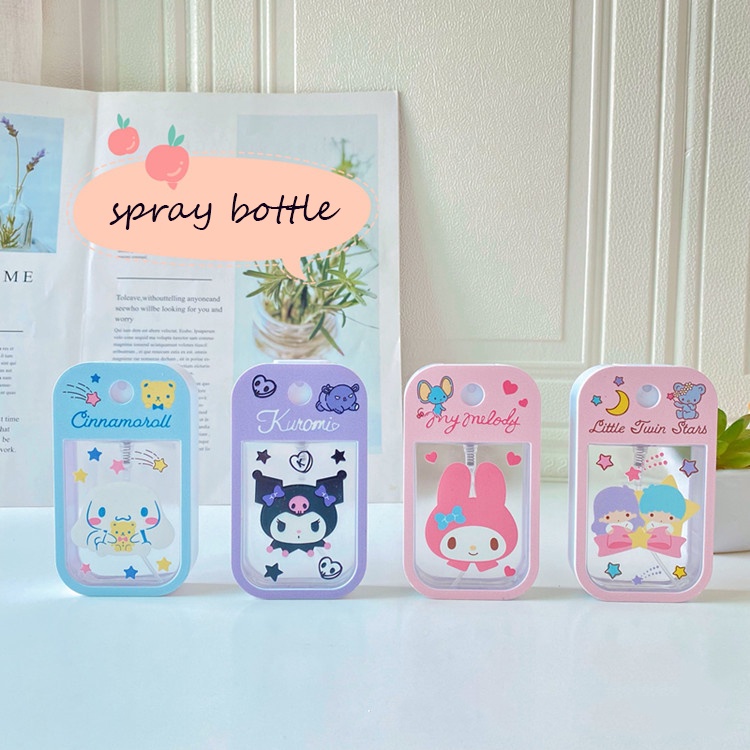 Botol Spray Kosong Portable 45ml Motif Kartun Lucu Untuk Parfum / Alkohol / Disinfektan