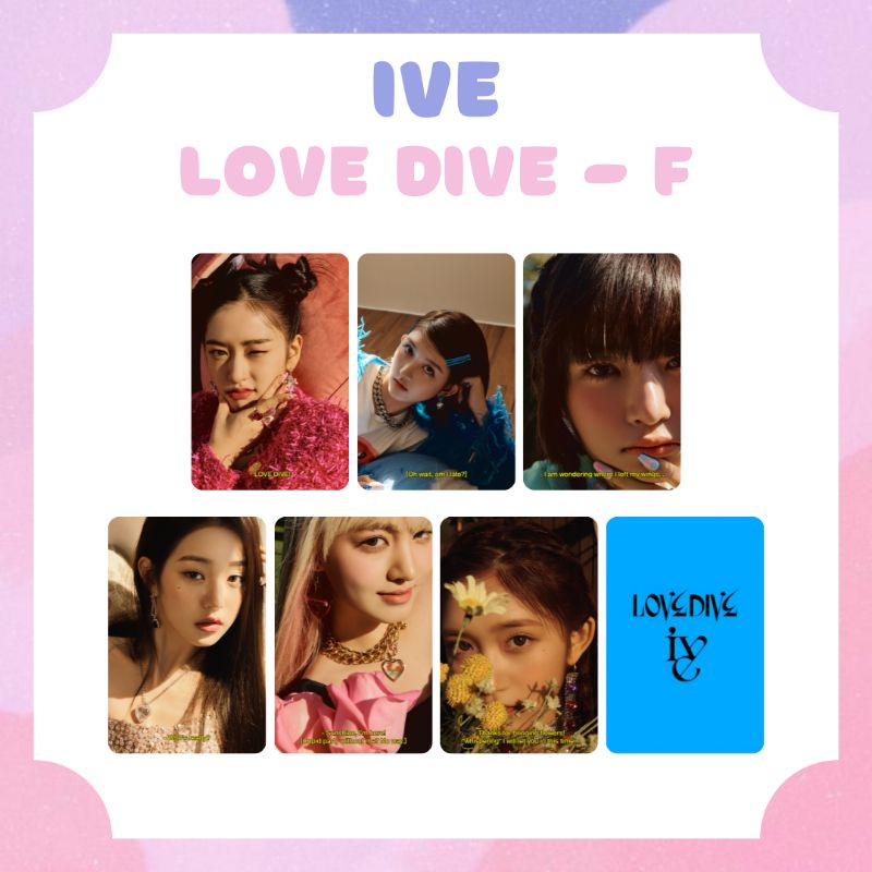 [IVE] IVE PHOTOCARD LOVE DIVE YUNJIN GAEUL REI WONYOUNG LIZ LEESEO ‼️BACA DESKRIPSI‼️