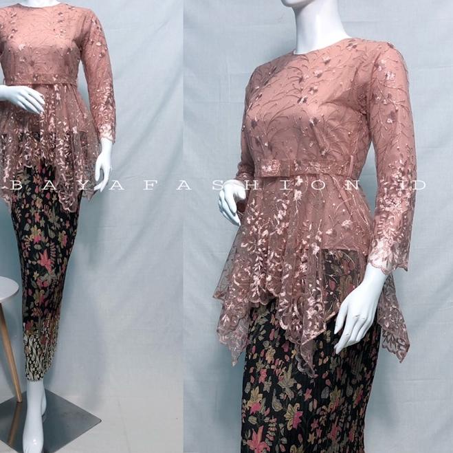 Kebaya Modern / Stelan Kebaya brukat / Kebaya remaja kekinian / Kebaya brokat / Atasan Kebaya Brukat