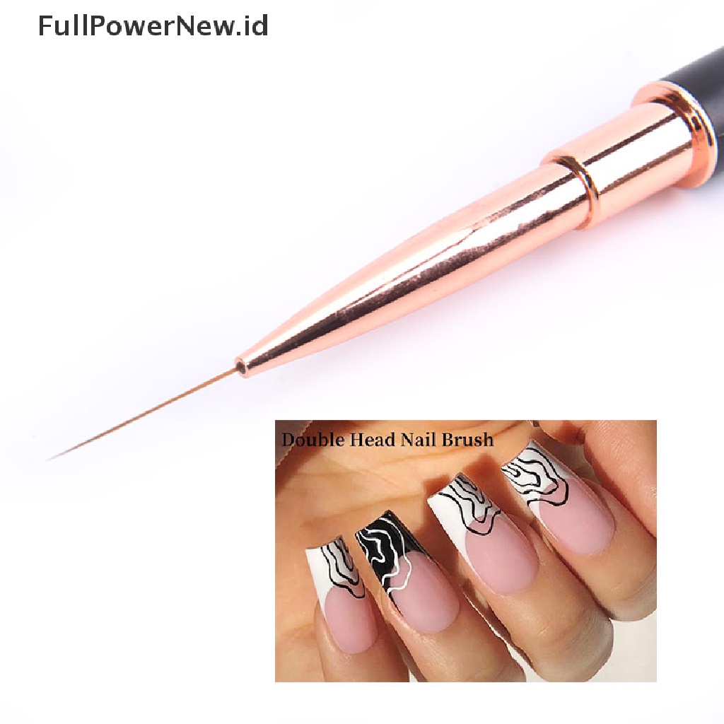 (Full) 1pc Brush Nail Art UV Gel Gagang Motif Marmer