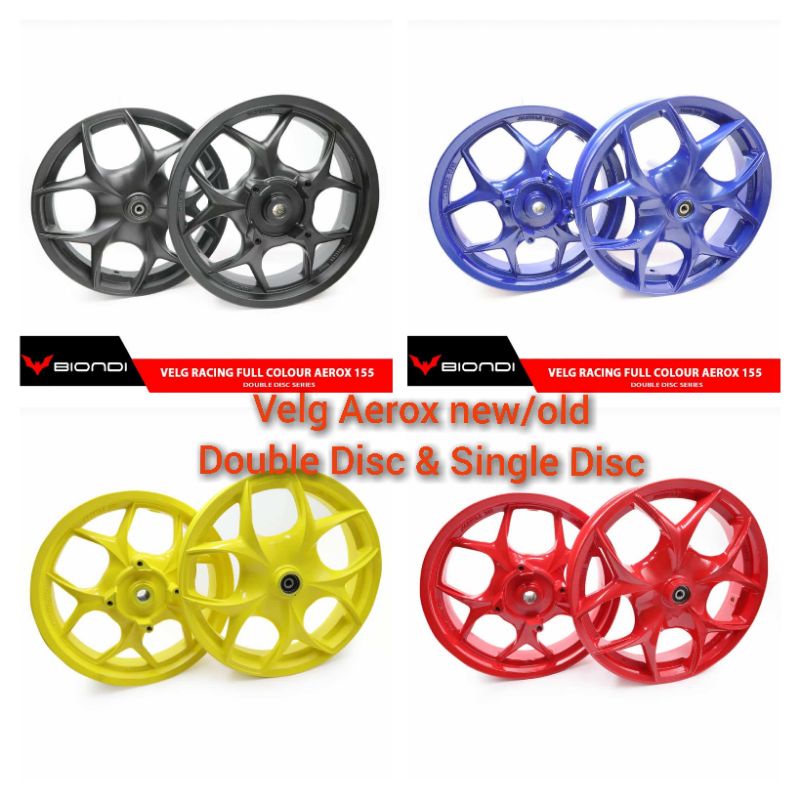 Velg Aerox New Old Biondi Double disc & Single Disk roda velek velk pelek