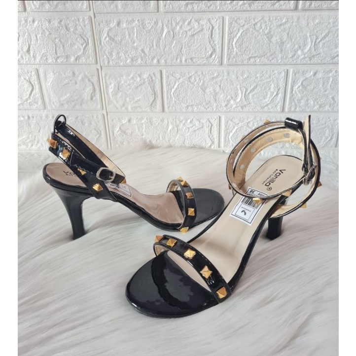 ABBUSHOES Hs 98 High Heels stut  Pesta Bahan Lak 9cm