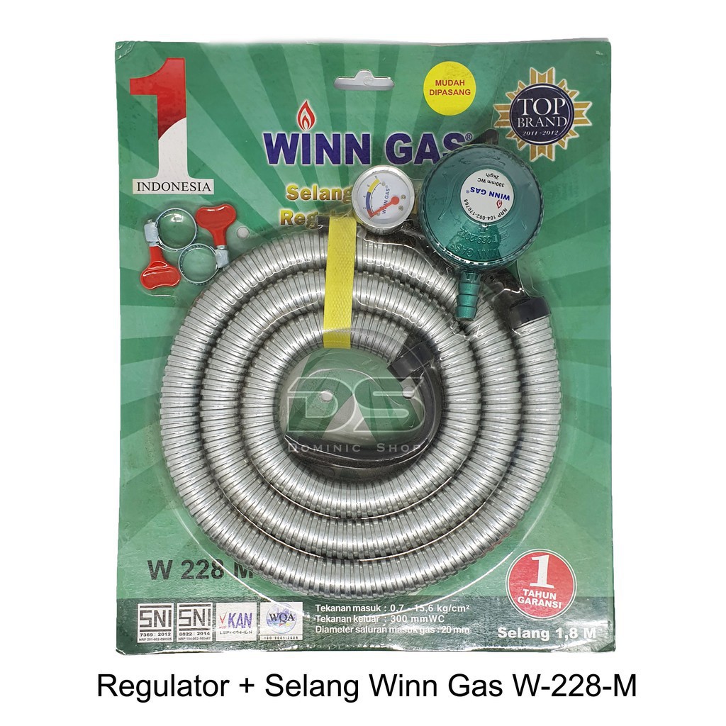 Regulator dan Selang Kompor Gas 1,8 meter W-228M WINN GAS