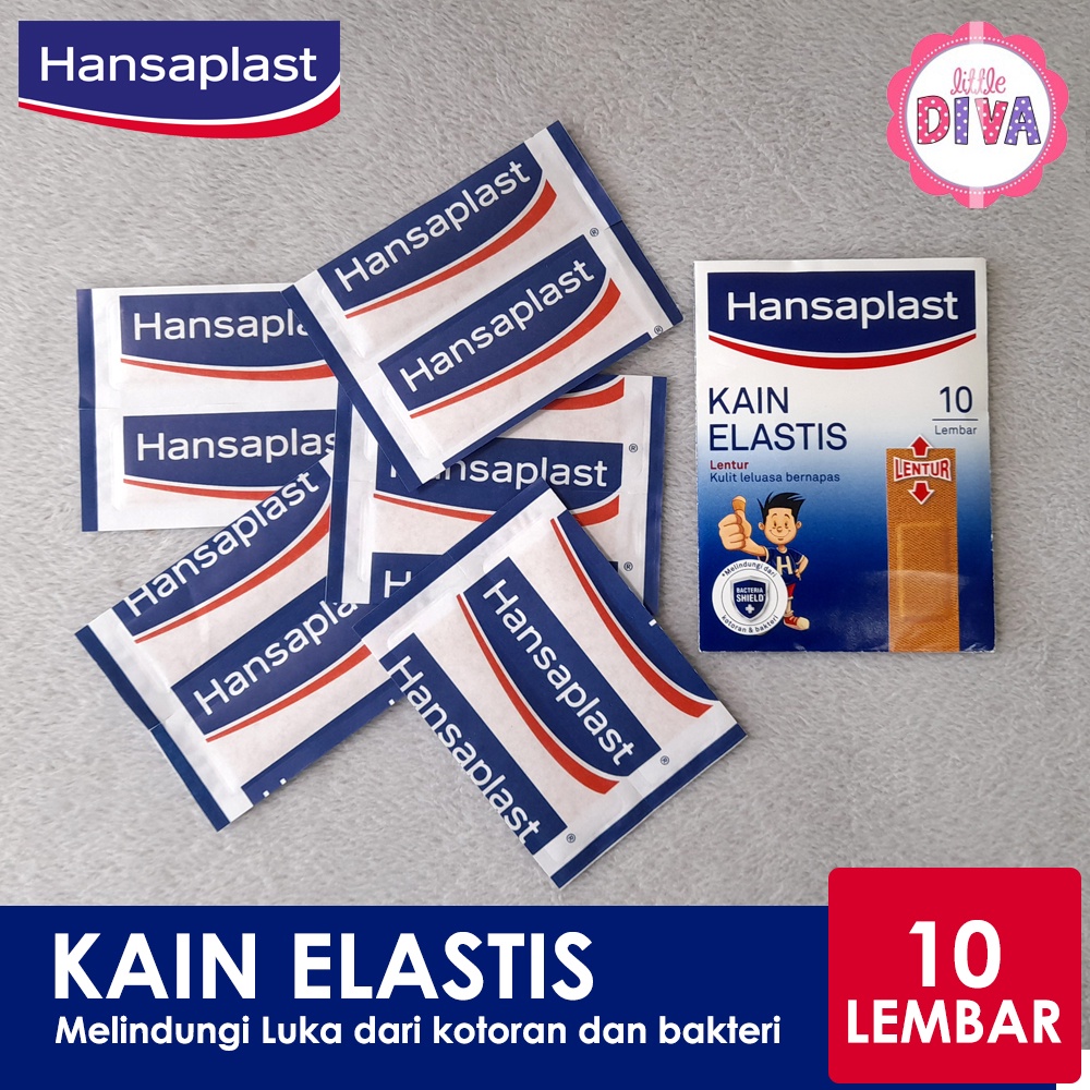 ORIGINAL HANSAPLAST ISI 10 LEMBAR Kain Elastis - Plaster Pelindung Luka dari bakteri ens