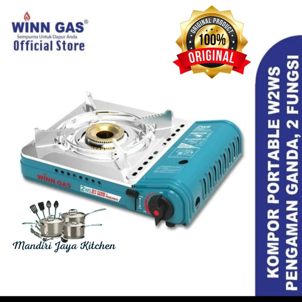 Kompor Portable Winn Gas W2WS/Kompor Gas Portable 2 Fungsi