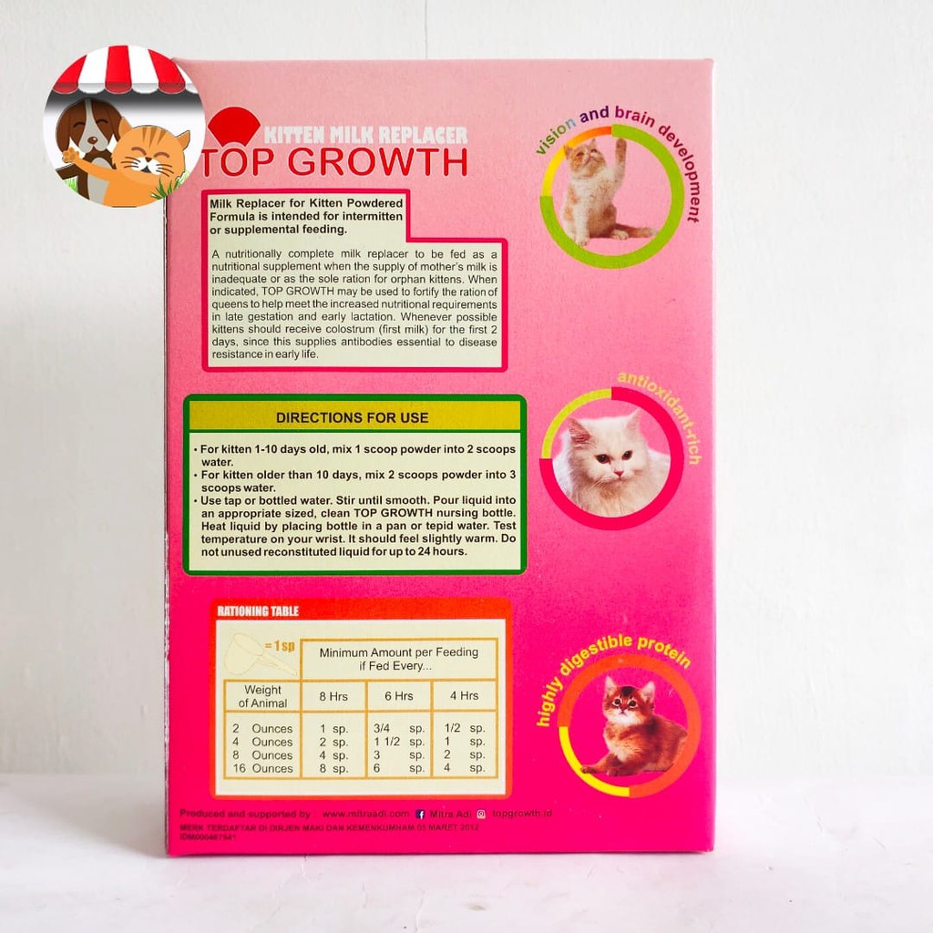 Susu Kucing Kitten Milk Replacer top Growth