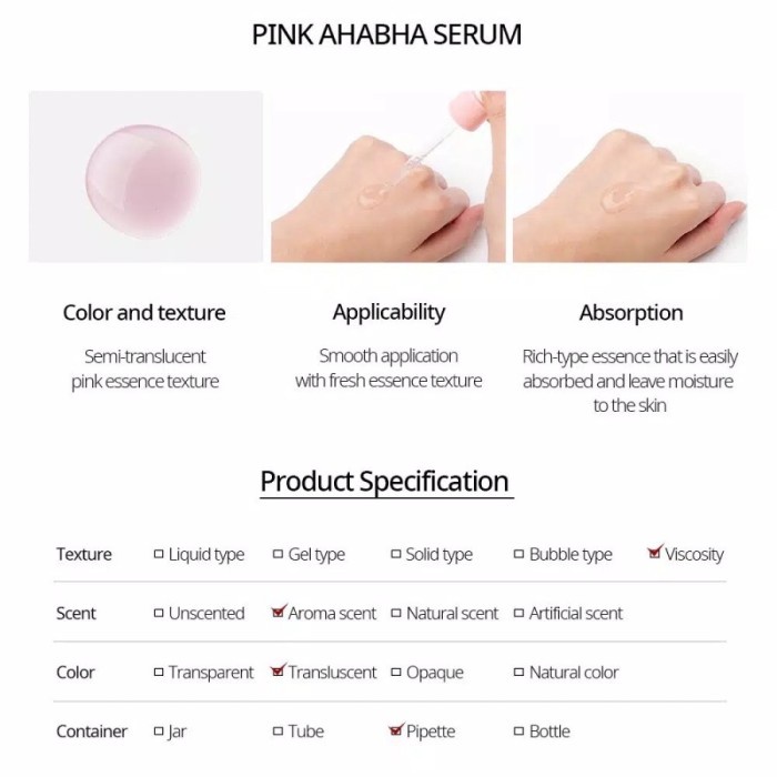 Nacific Pink AHABHA AHA BHA Serum 50ml/20ml -BPOM