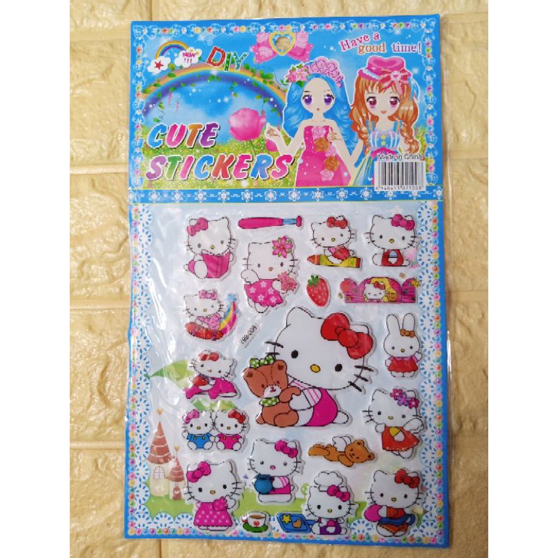 

sticker timbul motif karakter lucu